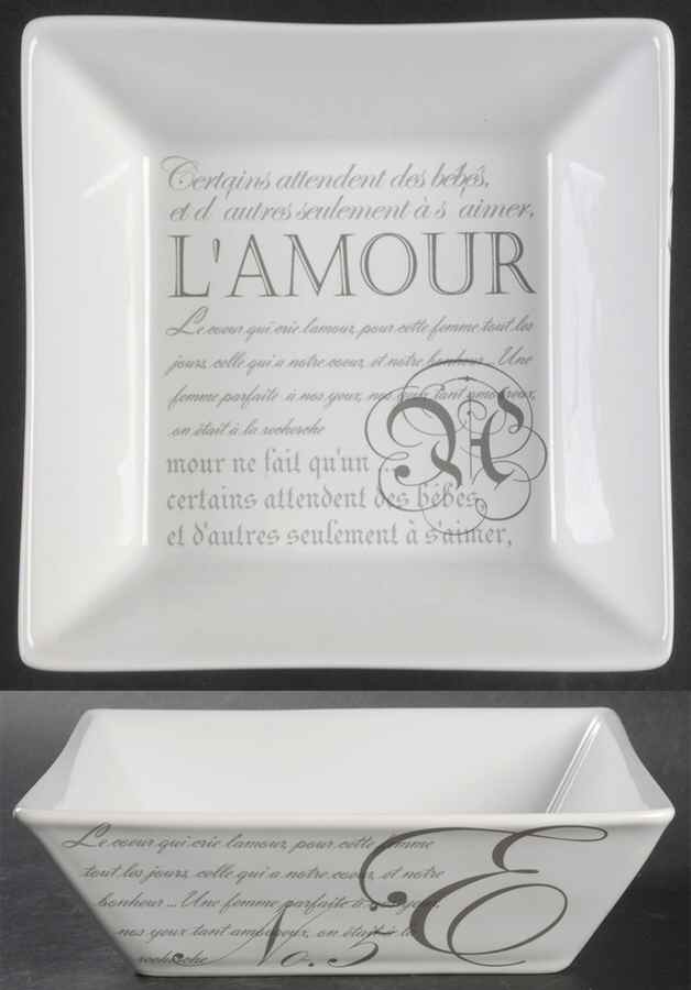 L'Amour Square Soup/Cereal Bowl by 222 Fifth (PTS)-1