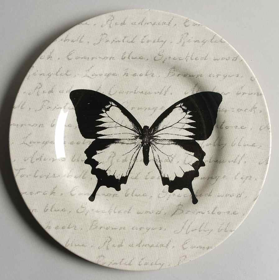 Butterfly Script Salad Plate by Andrew Tanner-1