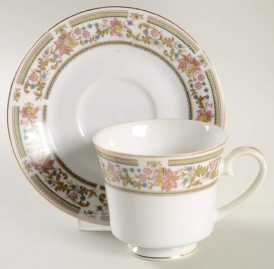Tapestry Footed Cup & Saucer Set by Arlen-1