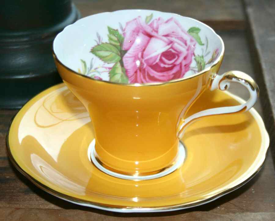 C954 Flat Cup & Saucer Set by John  Aynsley & Sons-1