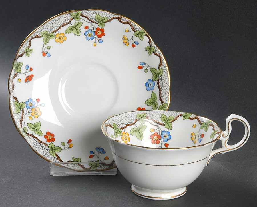 B466SC Footed Cup & Saucer Set by John  Aynsley & Sons-1