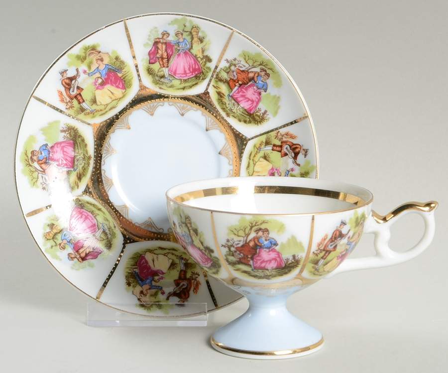 AAA3 Footed Cup & Saucer Set by Arnart-1