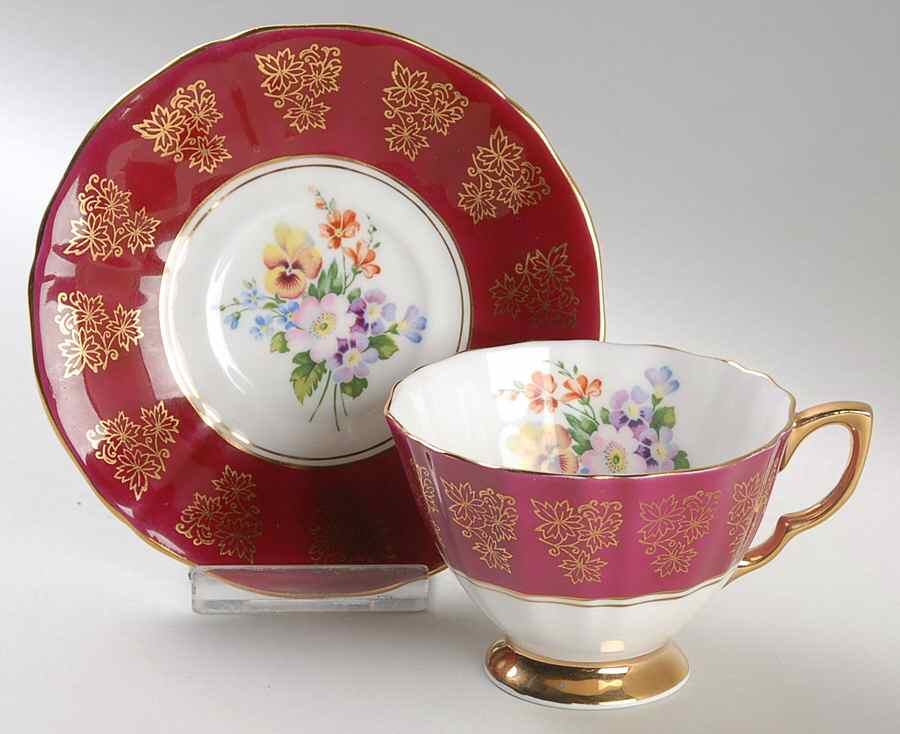 H11907 Footed Cup & Saucer Set by Adderley-1