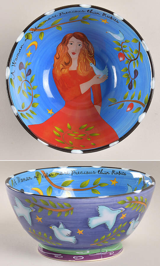Woman of Valor 7" All Purpose Bowl by Aviv Judaica Imports-1