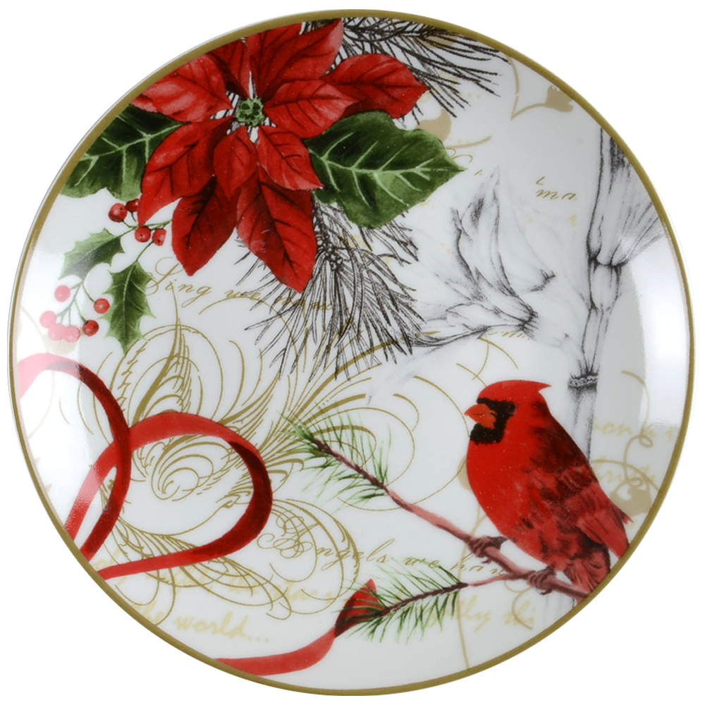Holiday Wishes Appetizer Plate by 222 Fifth (PTS)-1
