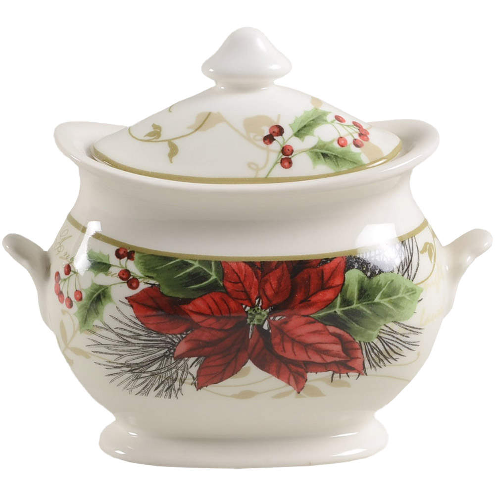 Holiday Wishes Sugar Bowl & Lid by 222 Fifth (PTS)-1