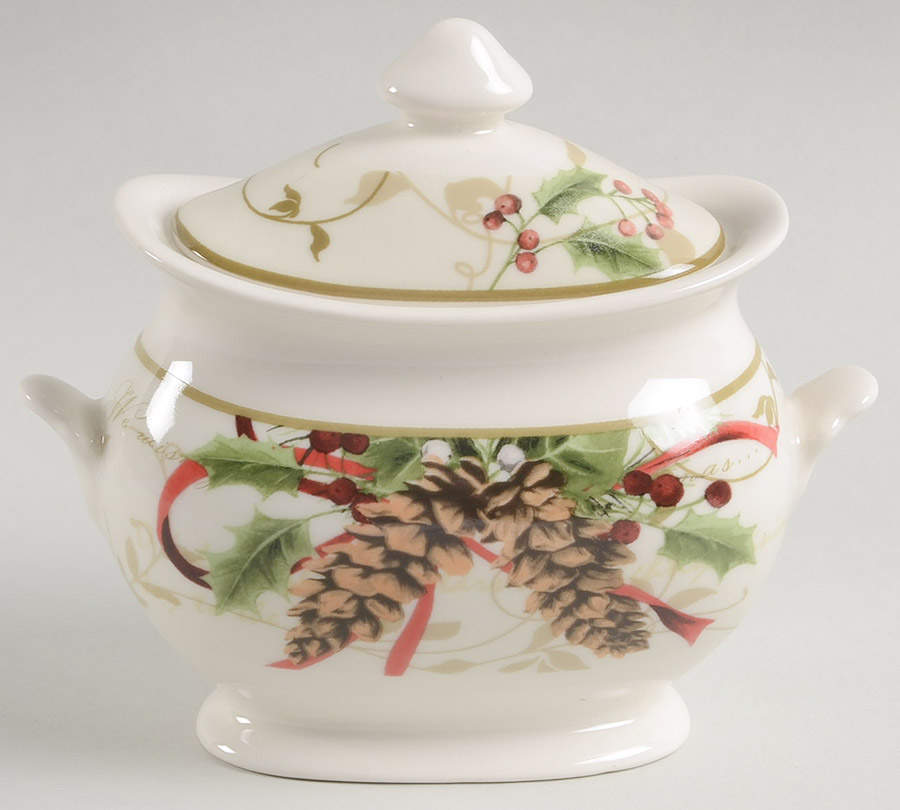 Holiday Wishes Sugar Bowl & Lid by 222 Fifth (PTS)-1