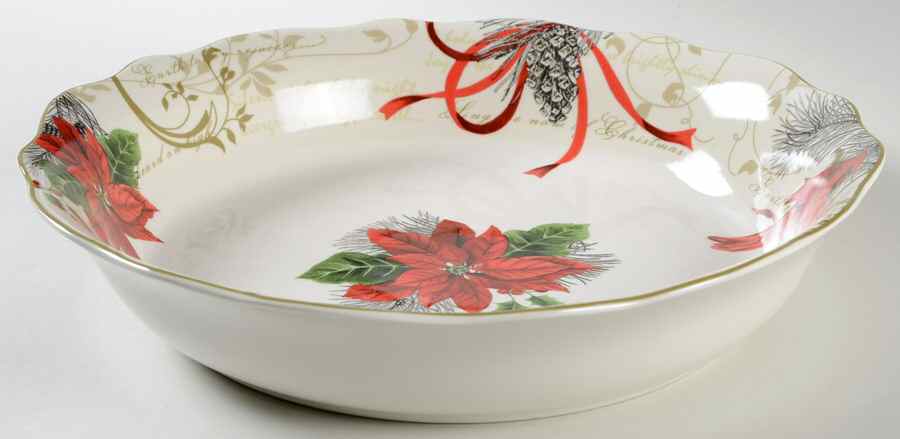 Holiday Wishes 13" Pasta Serving Bowl by 222 Fifth (PTS)-1