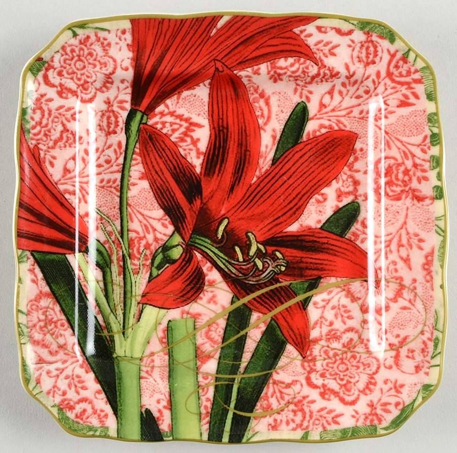 Holiday Decoupage Square Appetizer Plate by 222 Fifth (PTS)-1