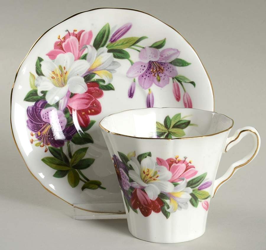 H502 Flat Cup & Saucer Set by Adderley-1