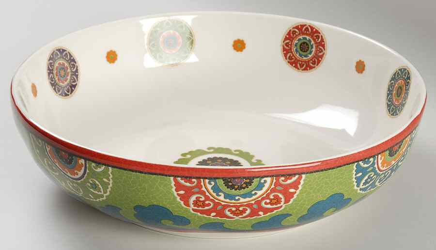 Royal Suzani 11" Round Serving Bowl by 222 Fifth (PTS)-1