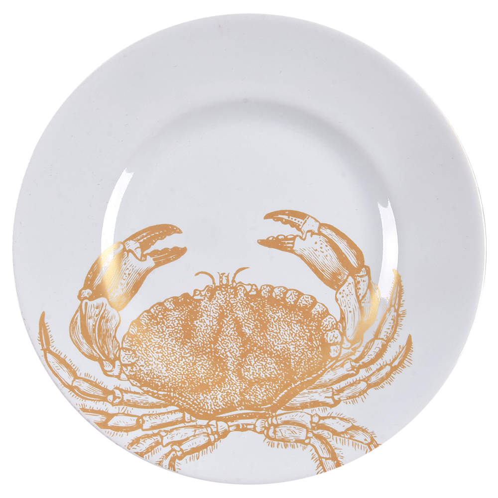 Coastal Life Gold (Yellow) Salad Plate by 222 Fifth (PTS)-1