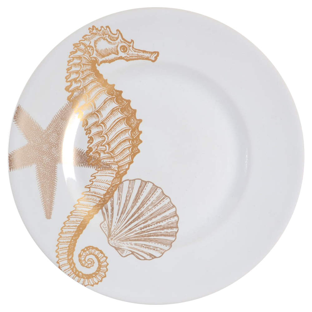 Coastal Life Gold (Yellow) Salad Plate by 222 Fifth (PTS)-1