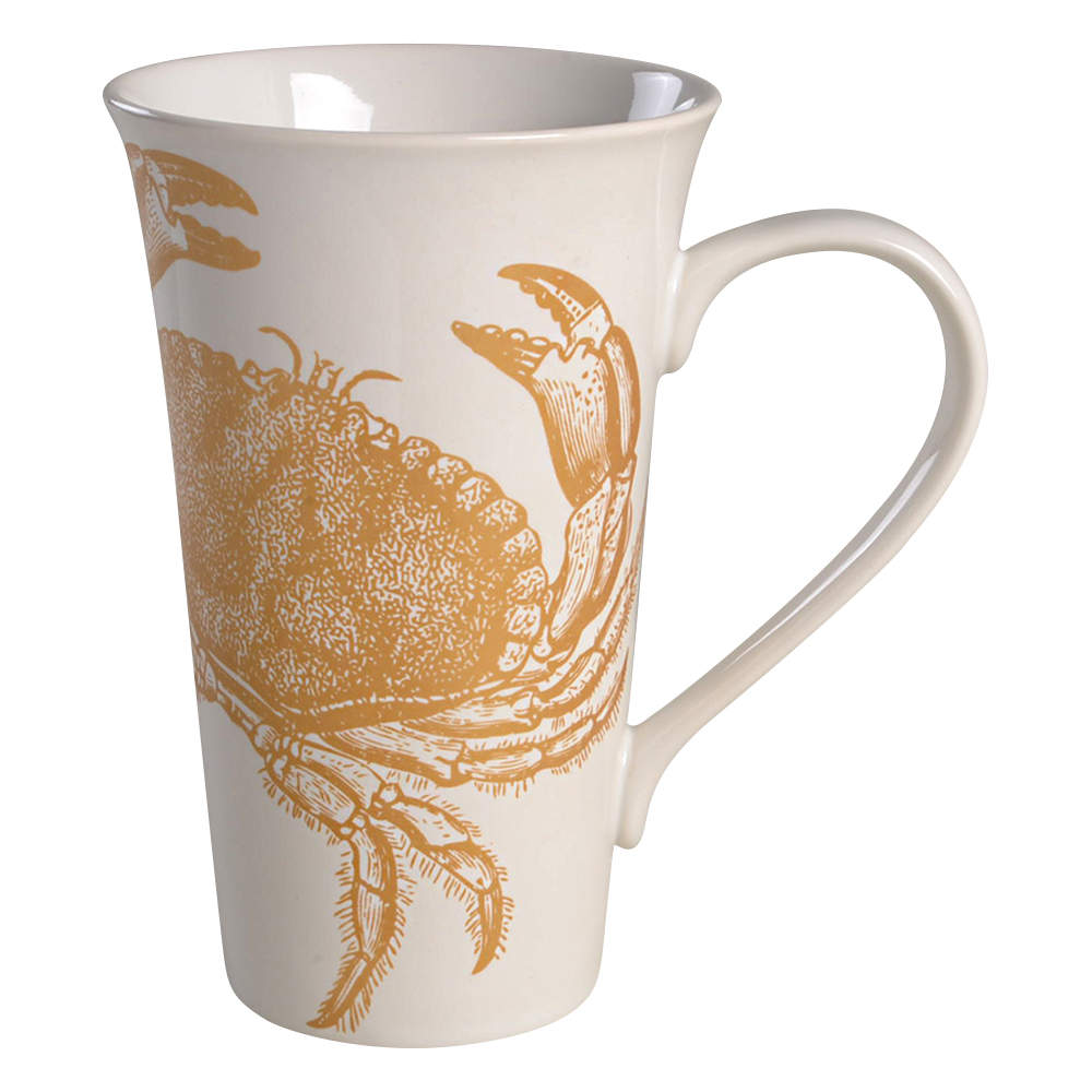 Coastal Life Gold (Yellow) Latte Mug by 222 Fifth (PTS)-1