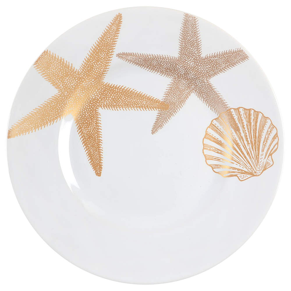 Coastal Life Gold (Yellow) Salad Plate by 222 Fifth (PTS)-1