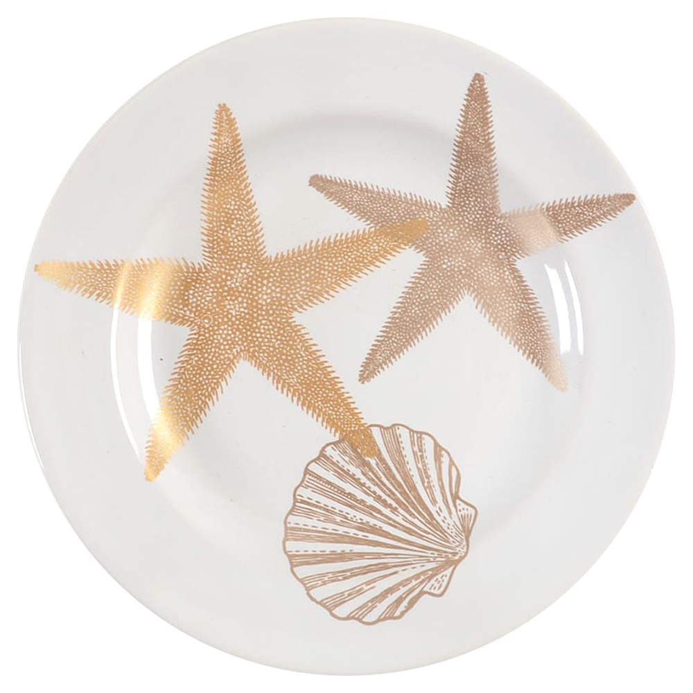Coastal Life Gold (Yellow) Appetizer Plate by 222 Fifth (PTS)-1