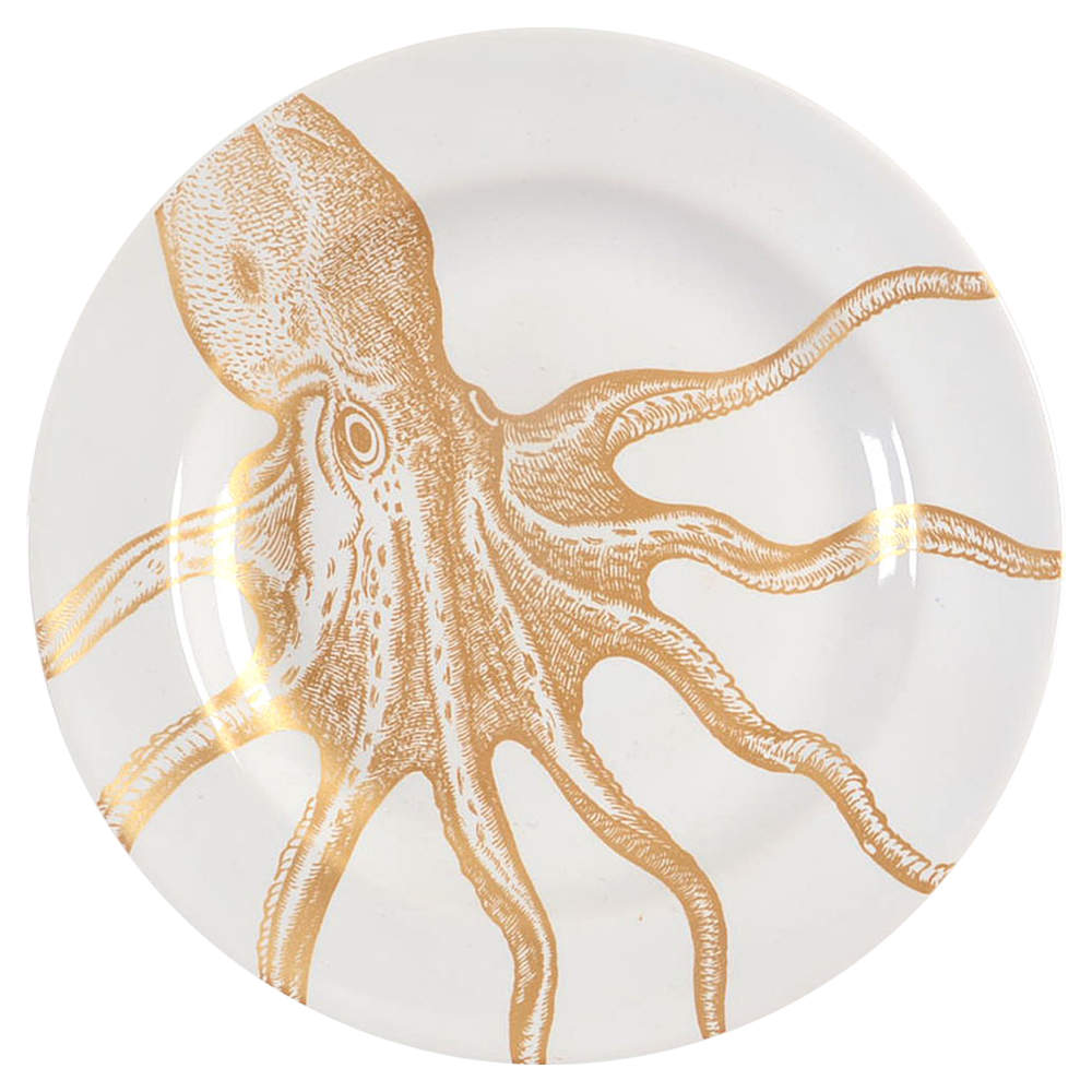 Coastal Life Gold (Yellow) Appetizer Plate by 222 Fifth (PTS)-1