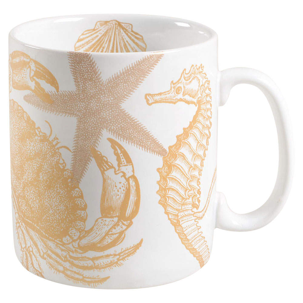 Coastal Life Gold (Yellow) Jumbo Mug by 222 Fifth (PTS)-1