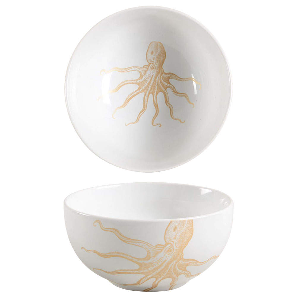 Coastal Life Gold (Yellow) Soup/Cereal Bowl by 222 Fifth (PTS)-1