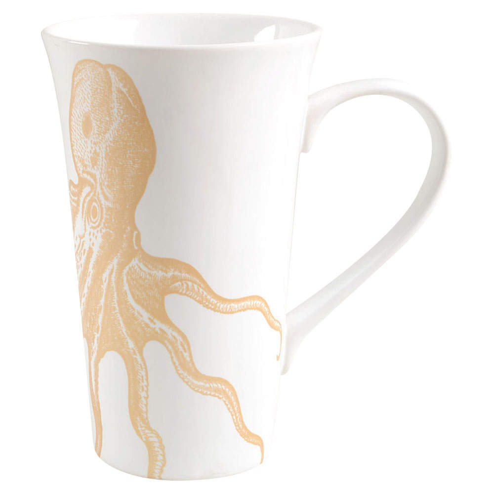 Coastal Life Gold (Yellow) Latte Mug by 222 Fifth (PTS)-1