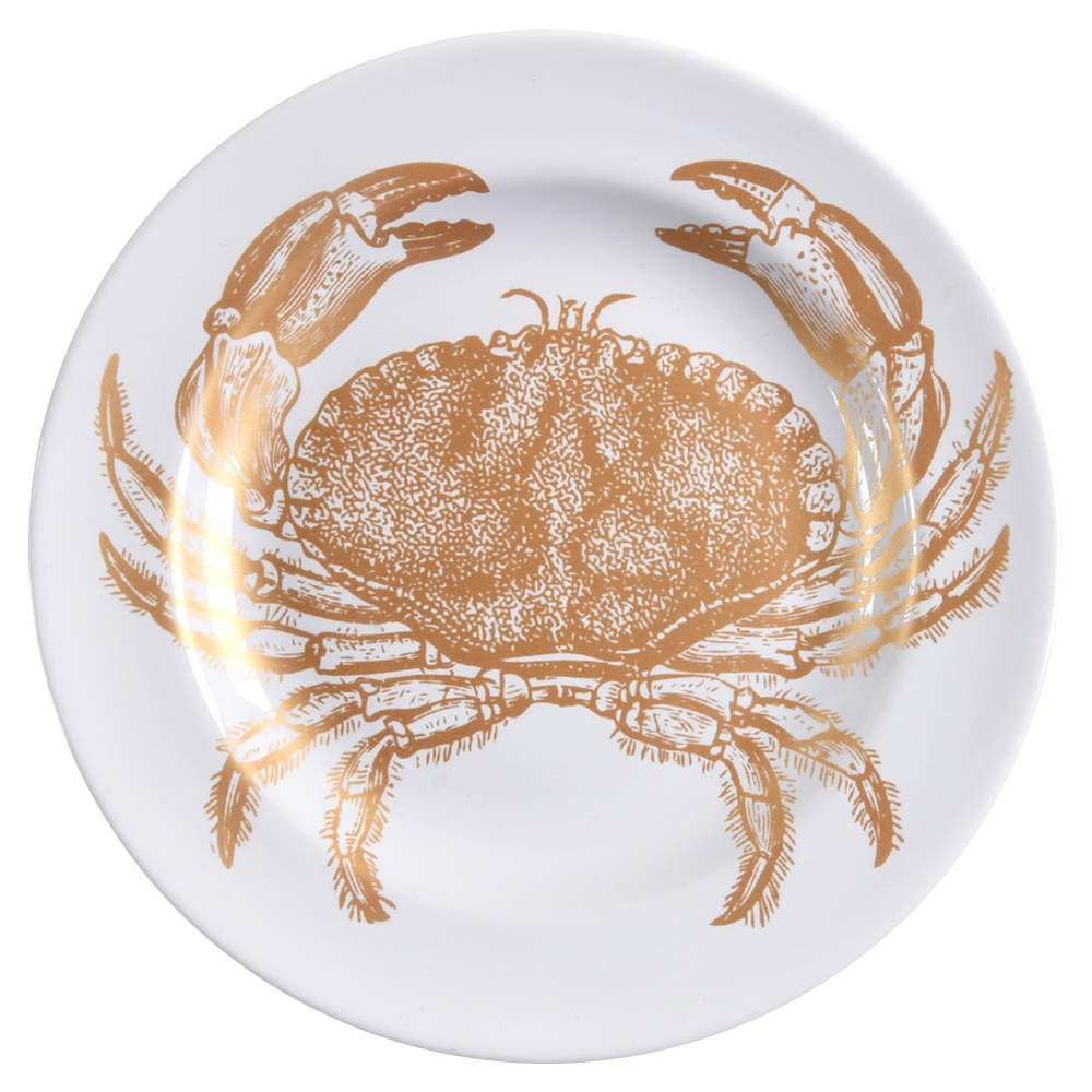 Coastal Life Gold (Yellow) Appetizer Plate by 222 Fifth (PTS)-1
