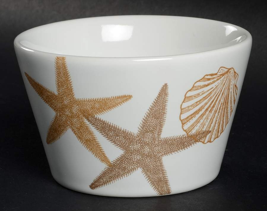 Coastal Life Gold (Yellow) Individual Appetizer Bowl by 222 Fifth (PTS)-1