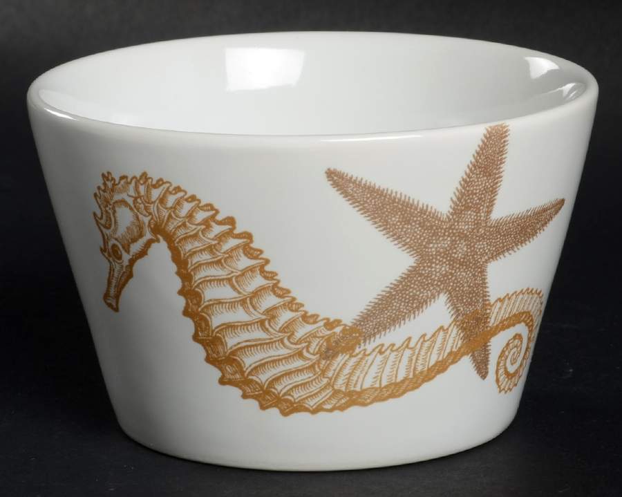 Coastal Life Gold (Yellow) Individual Appetizer Bowl by 222 Fifth (PTS)-1