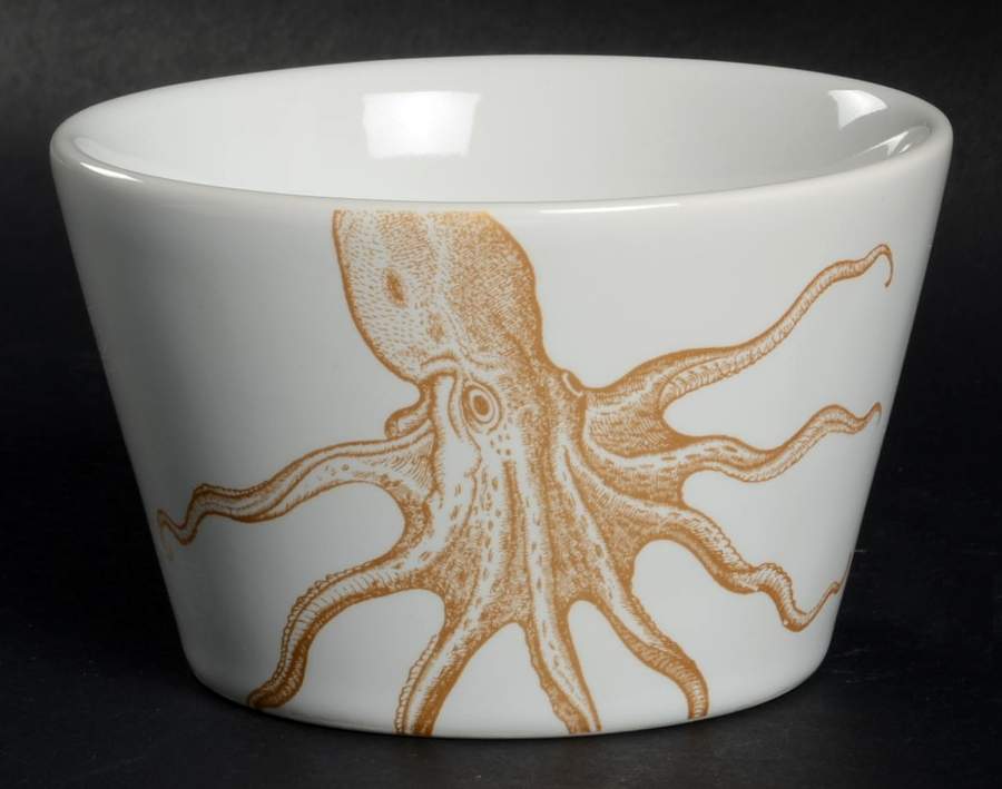 Coastal Life Gold (Yellow) Individual Appetizer Bowl by 222 Fifth (PTS)-1