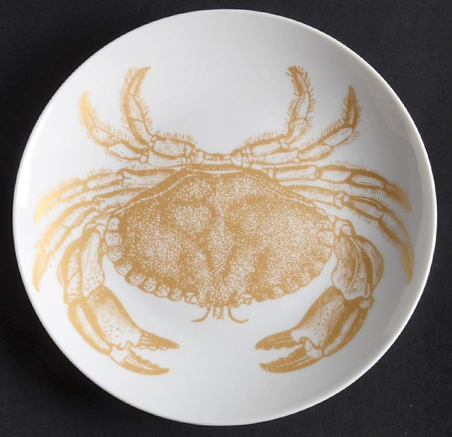 Coastal Life Gold (Yellow) Appetizer Plate by 222 Fifth (PTS)-1