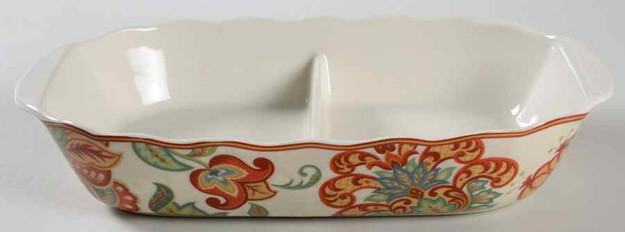 Felice 11" Oval Divided Vegetable Bowl by 222 Fifth (PTS)-1