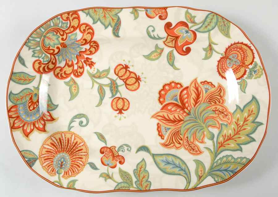Felice 14" Oval Serving Platter by 222 Fifth (PTS)-1