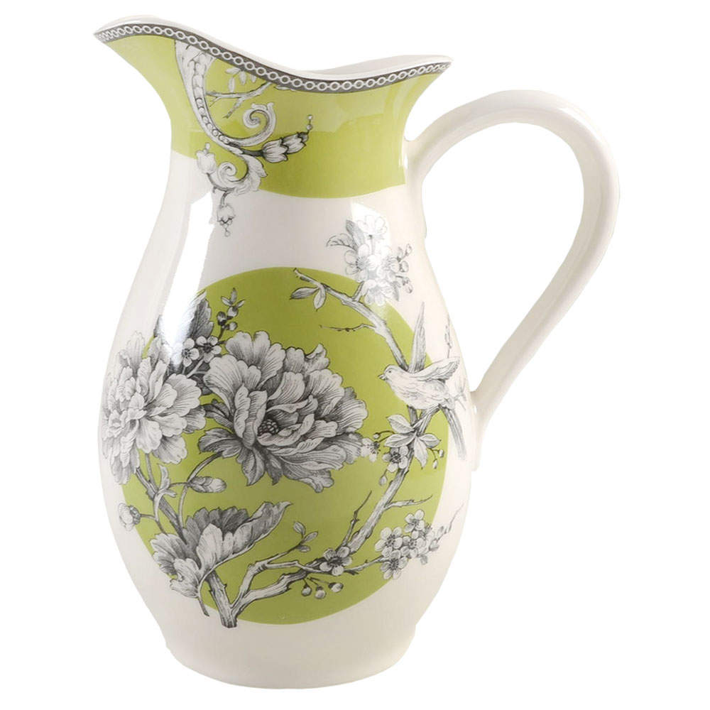 Adelaide Green and White 96 Oz Pitcher by 222 Fifth (PTS)-1