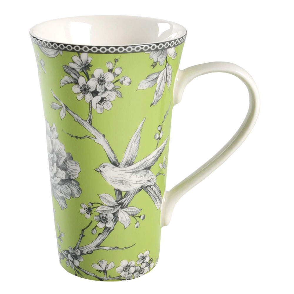 Adelaide Green and White Latte Mug by 222 Fifth (PTS)-1