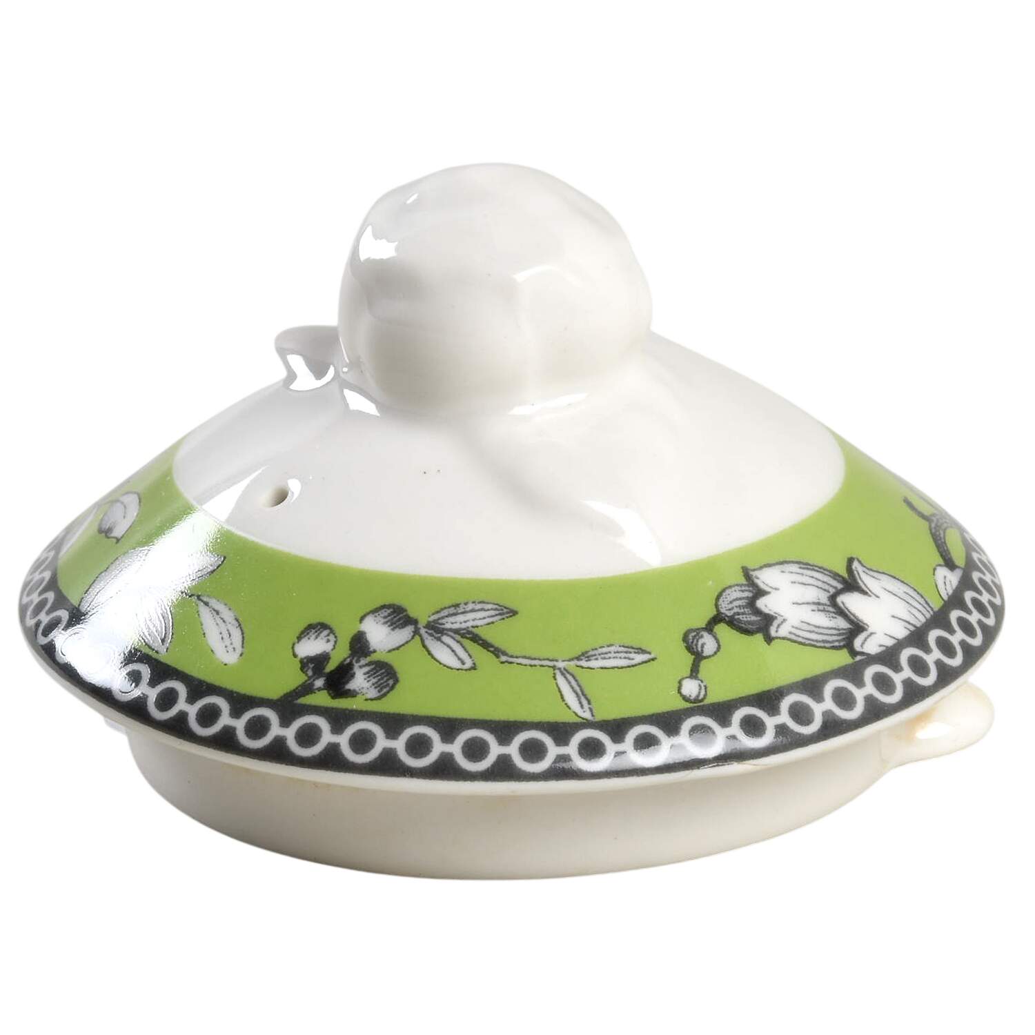 Adelaide Green and White Lid for Teapot by 222 Fifth (PTS)-1