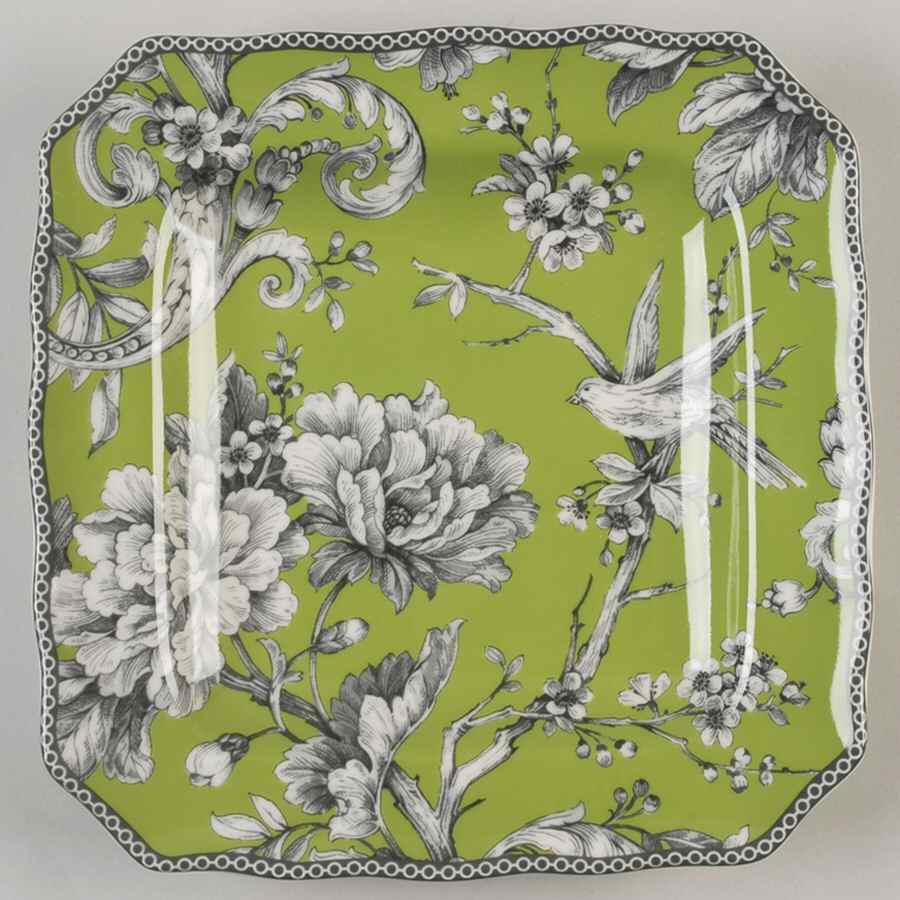 Adelaide Green and White Square Salad Plate by 222 Fifth (PTS)-1