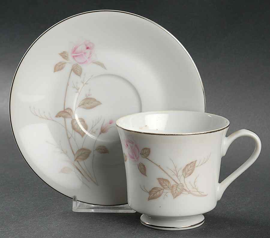 Forever Rose Footed Cup & Saucer Set by Ambiance-1