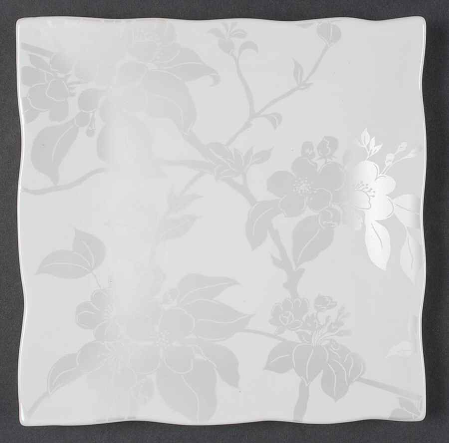 Plum Blossom Platinum Salad Plate by 222 Fifth (PTS)-1