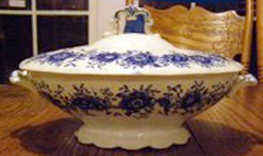 Rhoda Oval Covered Vegetable by Adams China-1