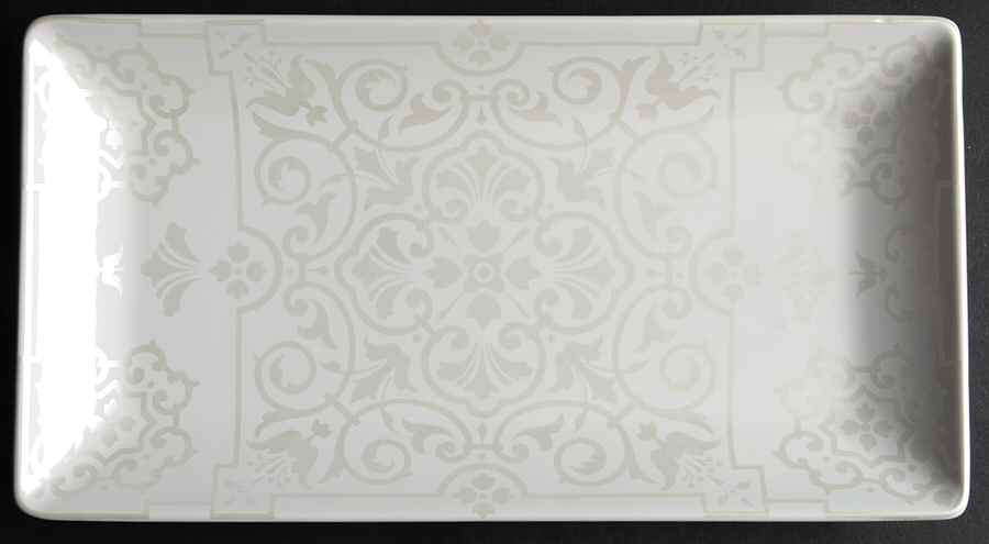 Astoria Platinum 12" Rectangular Serving Platter by 222 Fifth (PTS)-1
