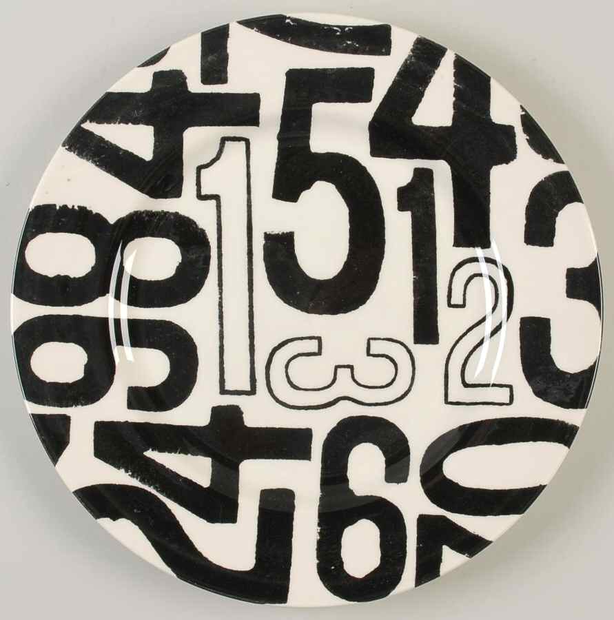 Numbers Dinner Plate by Andrew Tanner-1
