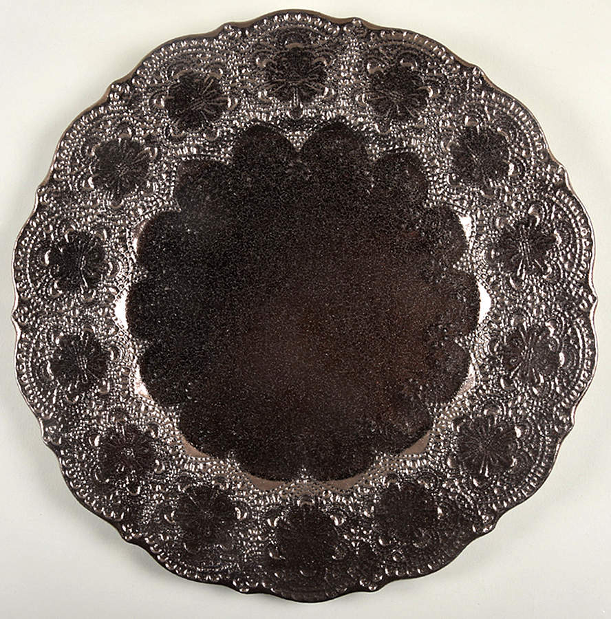 Merletto Metallic Service Plate (Charger) by Arte Italica-1