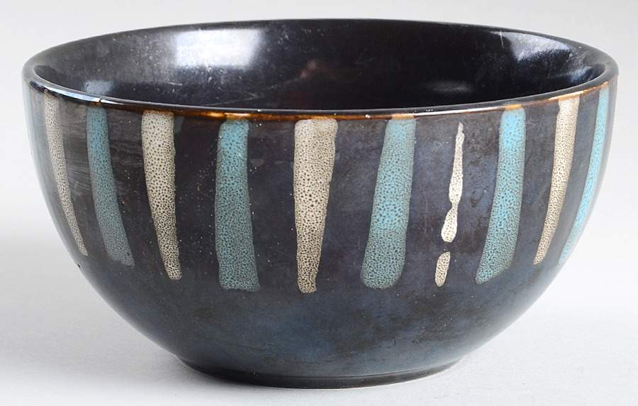 Blue Stripes Soup/Cereal Bowl by American Atelier-1