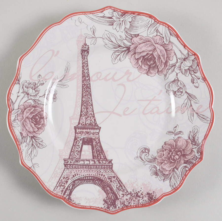 Je T'Aime Salad Plate by 222 Fifth (PTS)-1