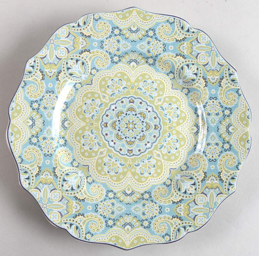 Lyria Teal Salad Plate by 222 Fifth (PTS)-1