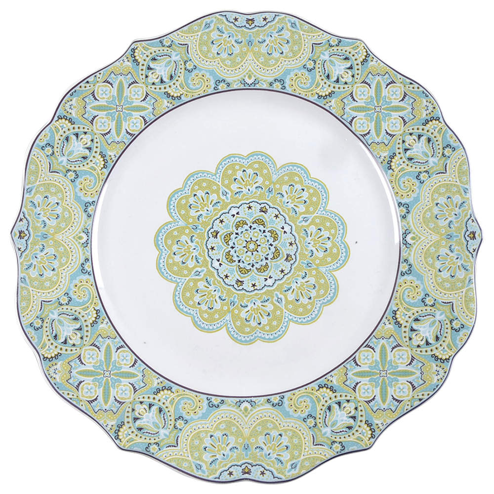 Lyria Teal Dinner Plate by 222 Fifth (PTS)-1