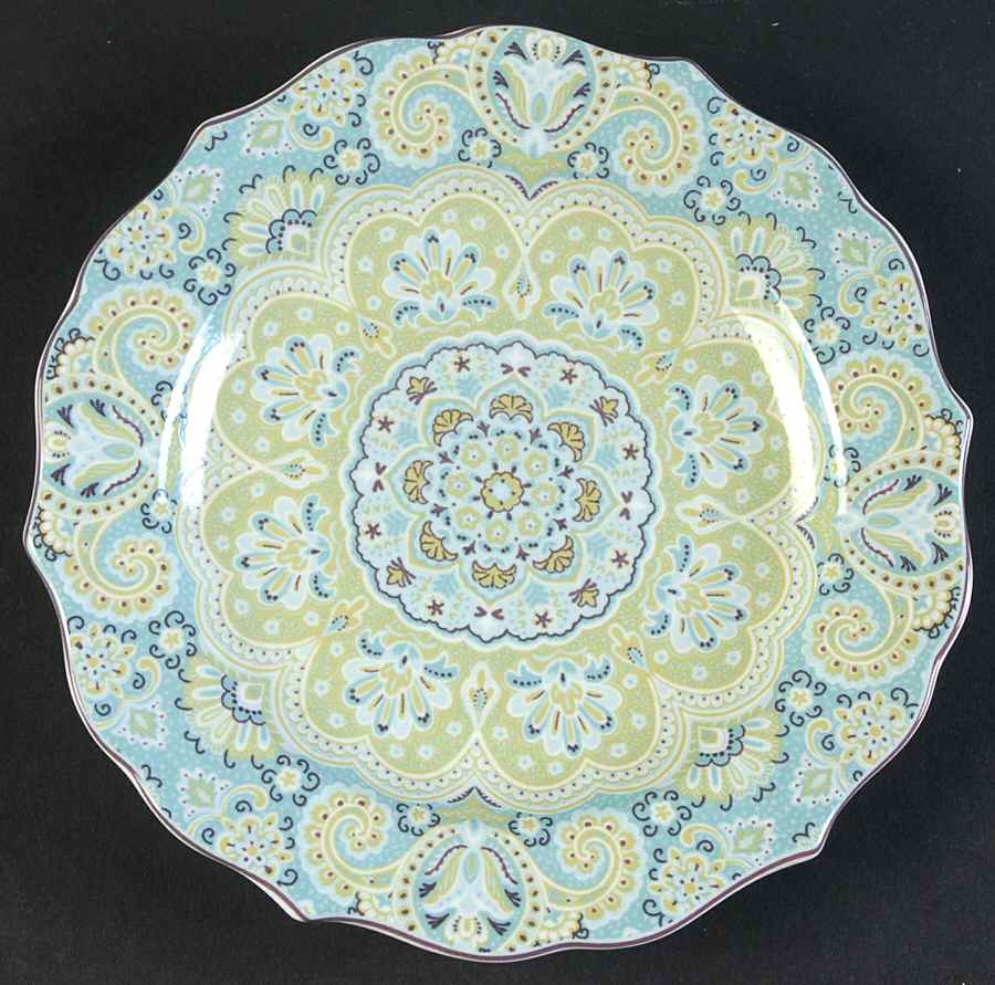 Lyria Teal Appetizer Plate by 222 Fifth (PTS)-1
