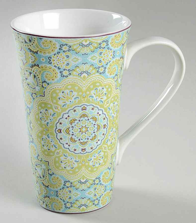 Lyria Teal Latte Mug by 222 Fifth (PTS)-1