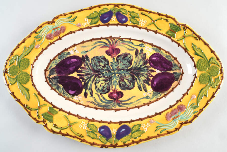 Gathered Garden 19" Oval Serving Platter by Abigails-1