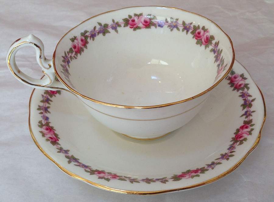 A1600 Flat Cup & Saucer Set by John  Aynsley & Sons-1