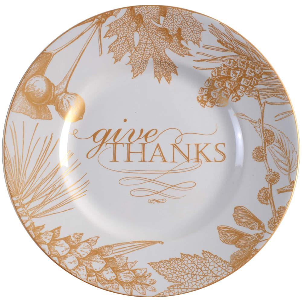 Golden Foliage Salad Plate by 222 Fifth (PTS)-1